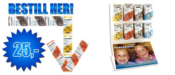 Billige kvalitetsbatterier for høreapparat!