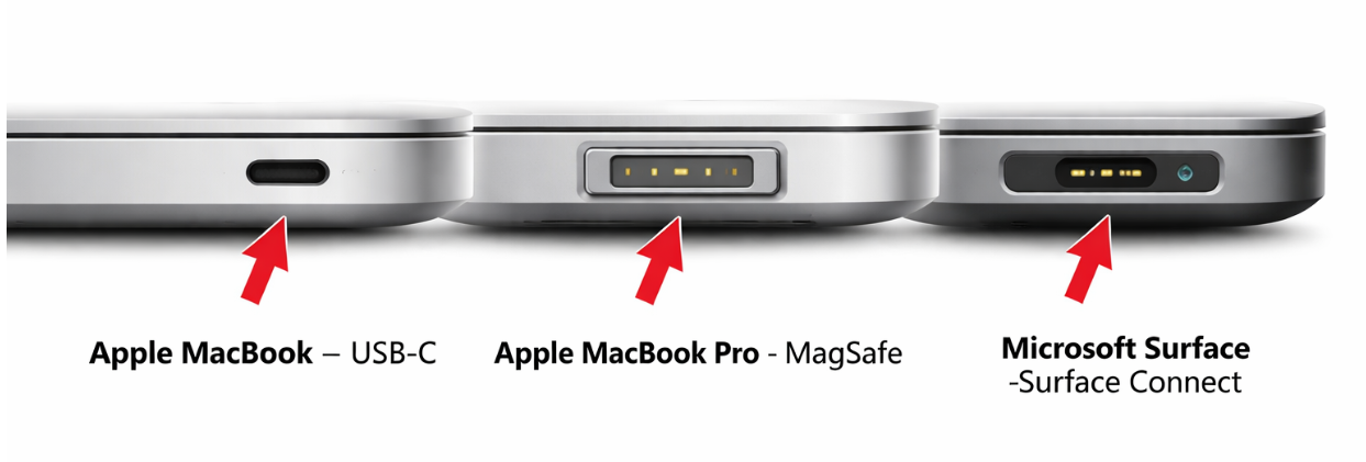 MacBook USB-C, MagSafe och Surface Connect