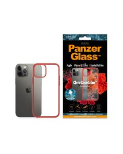 PanzerGlass ClearCase för Apple iPhone 12/12 Pro Mandarin Red