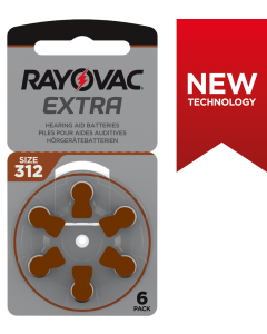 Rayovac Extra 312 (6 st.) Hörapparatsbatterier - 0% kvicksilver