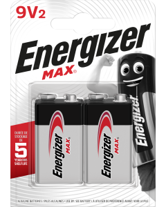 Energizer Max 9V / 522 Batterier (2 st. Blister)