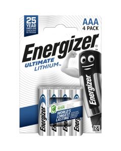 Energizer Ultimate Lithium AAA / E92 / L92 Batterier (4 St. Förpackning)