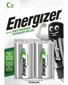 Energizer Recharge Power Plus C / NH35 2500mAh Batterier (2 Stk. Förpackning)