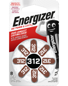 Energizer Hörapparat 312 Batterier (8 st. Förpackning)