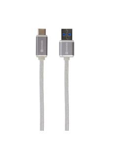 Skross Charge'n Sync Steel Line USB till USB-C Kabel - 1 meter