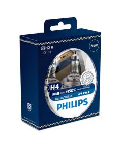 PHILIPS Billampa H4 RACING VISION 150% 2-pack