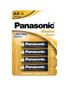Panasonic Alkaline Power AA Batterier - 4-pack