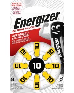 Energizer Hörapparat 10 Batterier (8 Stk. Förpackning)