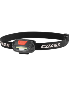 Coast FL13R uppladdningsbar pannlampa med rött & vitt ljus 270 lumen