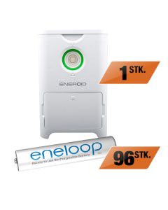 Eneroid oplader til AAA Batterier 2In1 Oplader - Inkl. 96 eneloop batterier