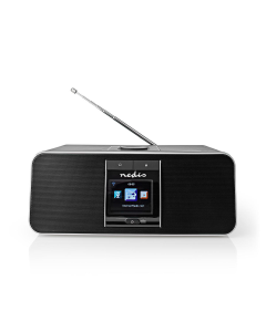 Nedis Internetradio, 42 W, DAB+/FM, Bluetooth®, Svart/Silver