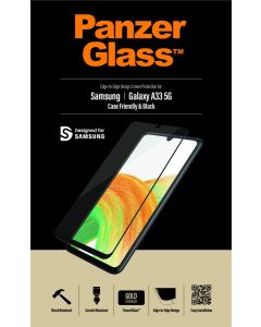 PanzerGlass Samsung Galaxy A33 5G Case Friendly, Svart - Edge-to-Edge