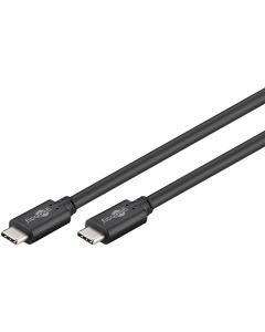 USB-C 3.2 till USB-C laddnings- och datakabel, 5Gbit/s, 4K/60Hz, svart, 3m