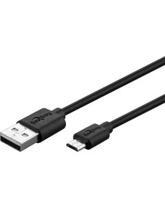 Goobay Micro USB laddnings- och synkroniseringskabel - Svart - 0,5m