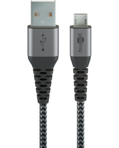 Goobay Micro USB / USB-A - Svart-Grå - 1m