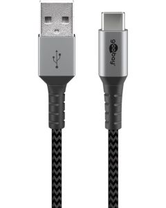 Goobay anslutningskabel USB-C / USB-A - Svart-Grå - 0,5m