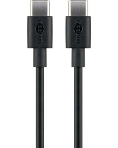 Goobay USB-C laddnings- och synkroniseringskabel - Svart - 0,5m