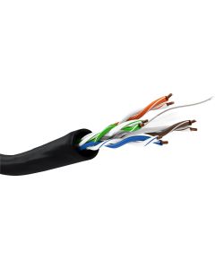Goobay CAT 6 utomhus nätverkskabel U / UTP - Svart - 100m