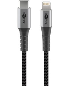 Goobay Cable Lightning / USB-c - metall / textil 1m