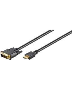 Goobay DVI-D/HDMI-kabel, guldpläterad-1,5 m
