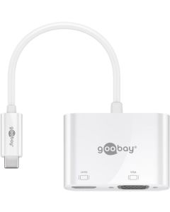 Goobay USB -C multiportadapter HDMI+VGA - Utökar USB -C -enhet till en HDMI - och en VGA -port -