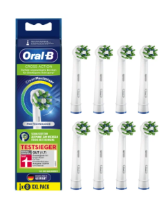 Oral-B CrossAction Tandborsthuvuden 8-pack - Vit