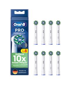Oral-B Pro CrossAction Tandborsthuvuden 8-pack - Vit