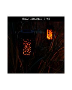 Solcell LED Fackla - 3-pack
