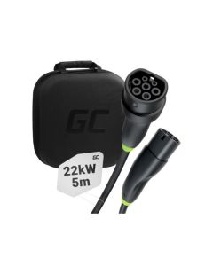 Green Cell Snap EVKABGC01 22 kW kabel för elbil med Type 2-uttag, 5m inkl. fodral