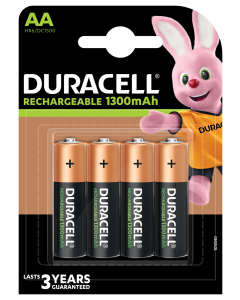 Duracell AA/HR6/R06/1300 mAh Uppladdningsbara Batterier (4 st.)