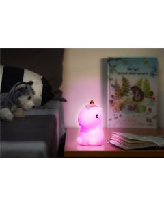 LED Night Light enhörning - Färgskiftande, beröringskänsligt, Li-ion-batteri