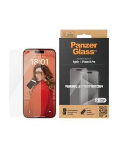 PanzerGlass™ Skärmskydd iPhone 15 Pro | Classic Fit
