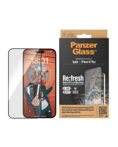 PanzerGlass™ Re:fresh Skärmskydd iPhone 15 Plus | Ultra-Wide Fit med EasyAligner