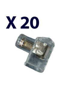 Kabelanslutningsmuff enkel, 2,5mm² (20 st), klar