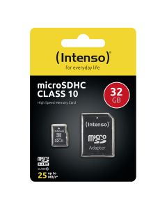 Intenso® 32 GB Micro SD-minneskort Inkl. Adapter, Klass 10