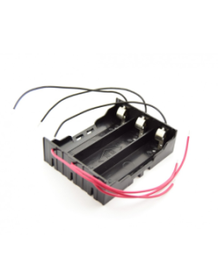 3x 18650 batterihållare med kabel vid polen