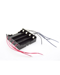 4x 18650 batterihållare med kabel vid pol