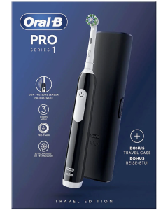 Oral-b Pro 1 eltandborste inklusive resefodral - svart