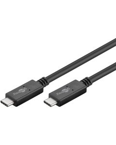 USB-C ladd- och datakabel 3.2 Gen 2x2 20 Gbps, svart 1m