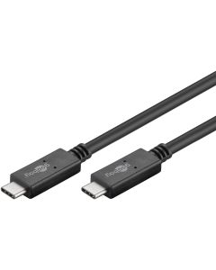 USB-C 3.2 till USB-C laddnings- och datakabel, 20Gbit/s, svart, 1m