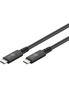 USB-C ladd- och datakabel USB4 Gen 3x2 40 Gbps, svart 0,8m