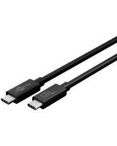 USB-C 4.0 till USB-C laddnings- och datakabel, 40Gbit/s, 240W, svart, 0,7m