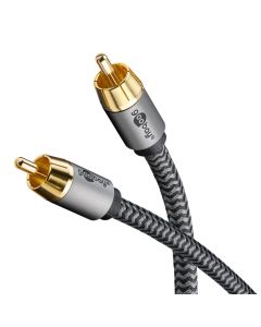 Goobay Subwoofer-kabel 2m tygklädd