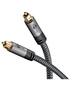 Goobay optisk Toslink-kabel 10m tygklädd