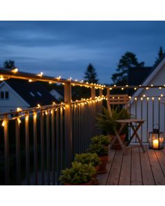 Ljusslinga med solcell 10 m – 100 LED-ljus