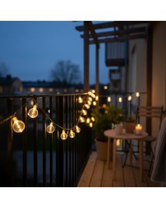 Ljusslinga med solcell 10m - 50 lampor