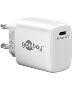 Goobay USB-C GaN-strömadapter 20W - Vit