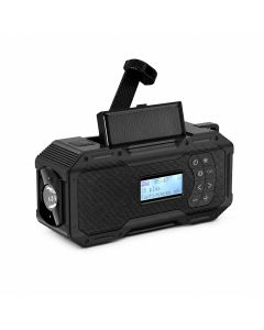 Nödradio batteri/handvev/solceller/USB-C (FM/DAB/Ficklampa) - Extra stort 5000mAh batteri