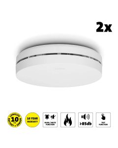 Alecto SA300 DUO Design brandvarnare med 10 års batteri - 2 st