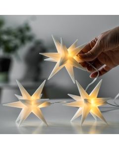 LED-stjärnljus för upphängning eller bordsdekoration - 3 st